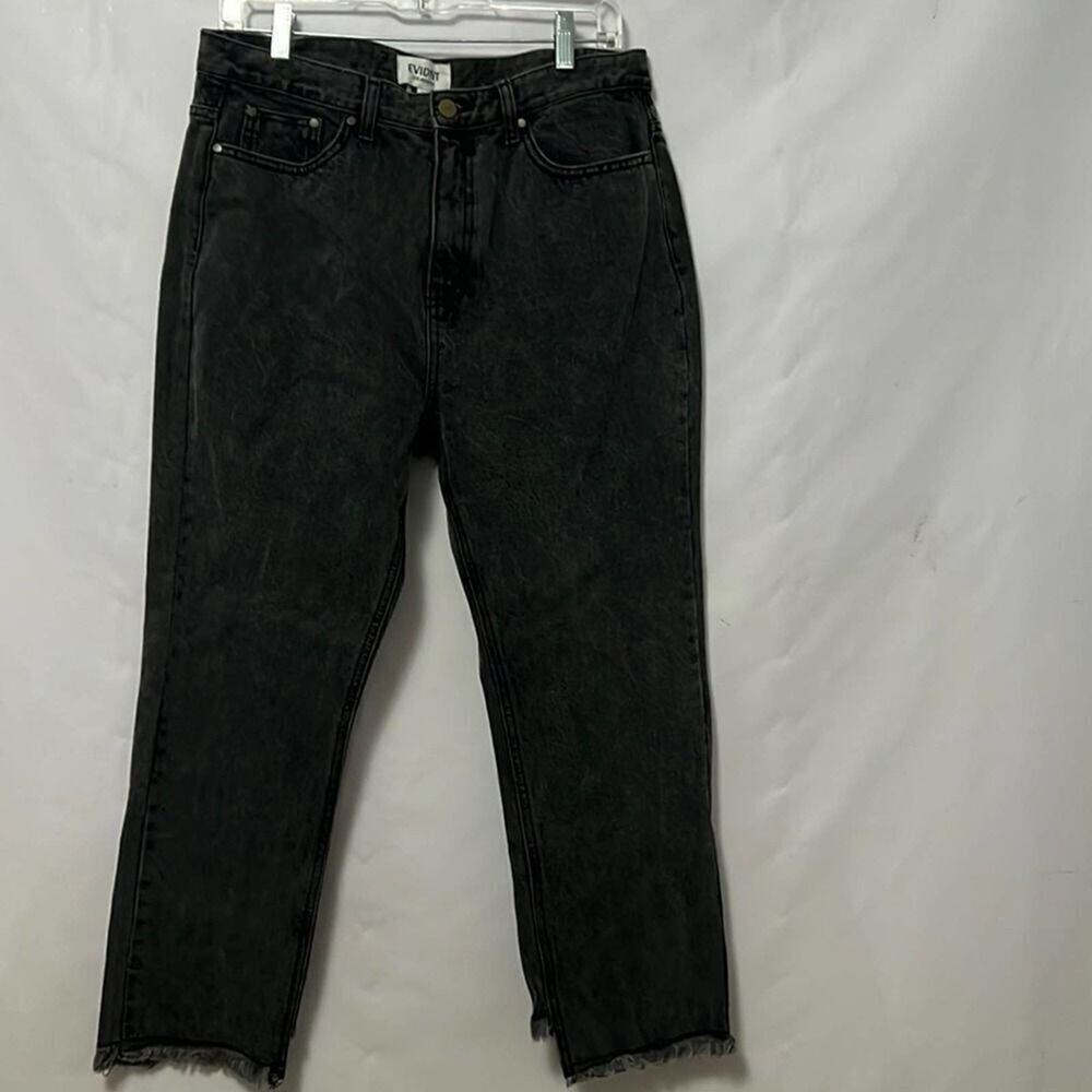 EVIDNT BLACK RAW‎ FRAYED HEM JEANS SIZE 31